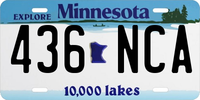 MN license plate 436NCA