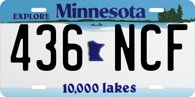 MN license plate 436NCF