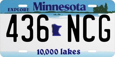 MN license plate 436NCG