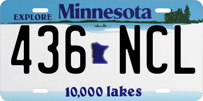 MN license plate 436NCL