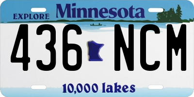 MN license plate 436NCM