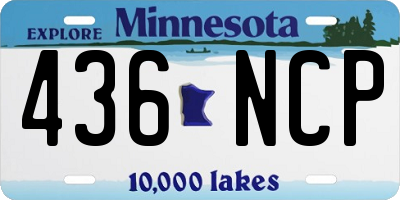 MN license plate 436NCP