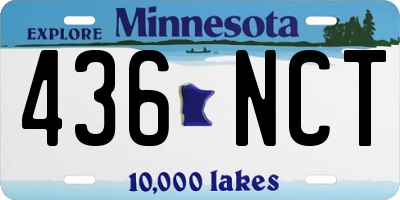MN license plate 436NCT