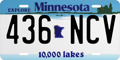 MN license plate 436NCV