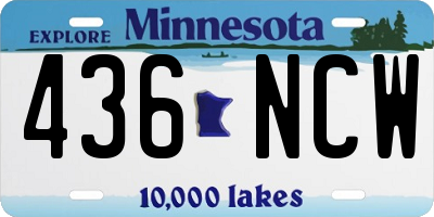 MN license plate 436NCW