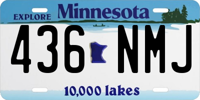 MN license plate 436NMJ