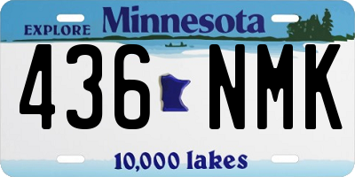 MN license plate 436NMK