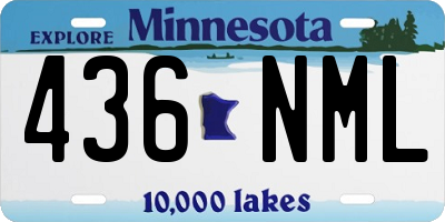 MN license plate 436NML