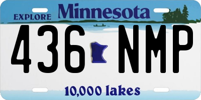 MN license plate 436NMP