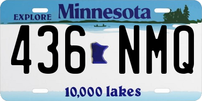MN license plate 436NMQ