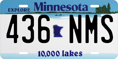 MN license plate 436NMS