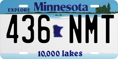 MN license plate 436NMT