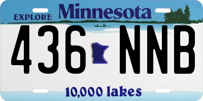 MN license plate 436NNB