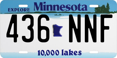 MN license plate 436NNF