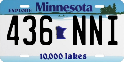 MN license plate 436NNI