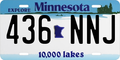 MN license plate 436NNJ