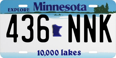 MN license plate 436NNK