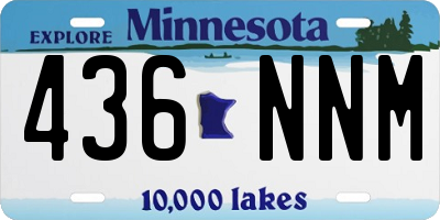 MN license plate 436NNM