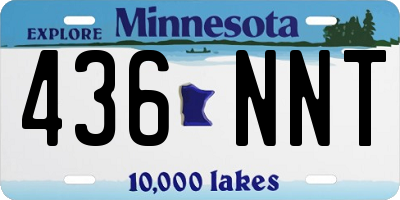 MN license plate 436NNT