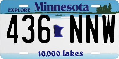 MN license plate 436NNW
