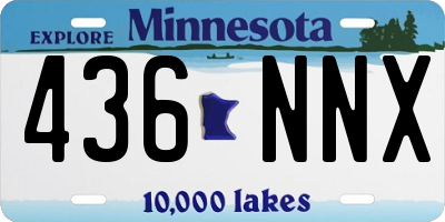 MN license plate 436NNX