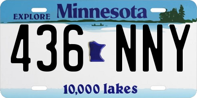 MN license plate 436NNY