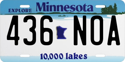 MN license plate 436NOA