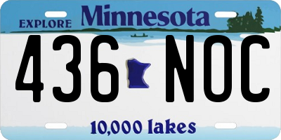 MN license plate 436NOC
