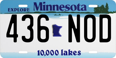 MN license plate 436NOD