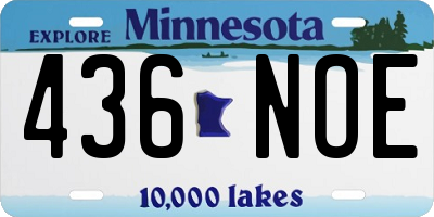 MN license plate 436NOE