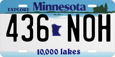 MN license plate 436NOH