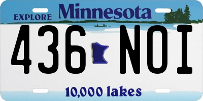 MN license plate 436NOI