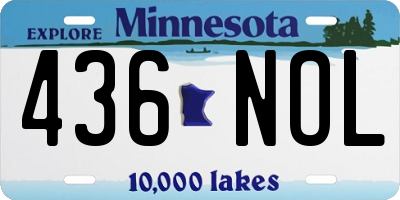 MN license plate 436NOL