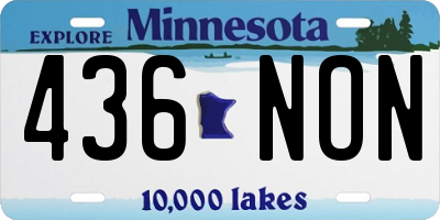 MN license plate 436NON