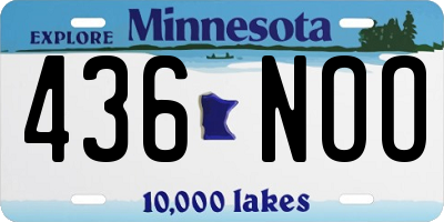 MN license plate 436NOO