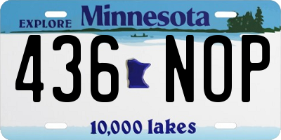 MN license plate 436NOP