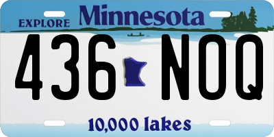 MN license plate 436NOQ