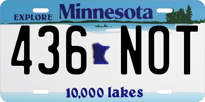 MN license plate 436NOT