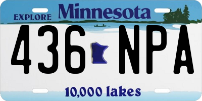 MN license plate 436NPA