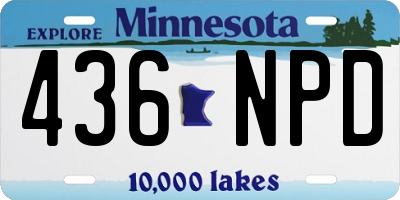 MN license plate 436NPD