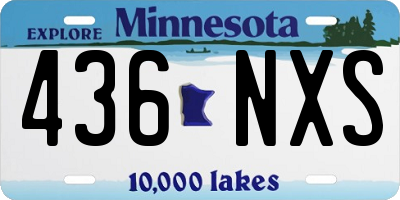 MN license plate 436NXS