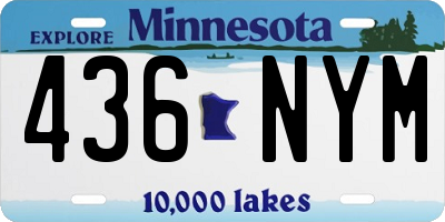 MN license plate 436NYM