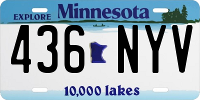 MN license plate 436NYV