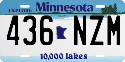 MN license plate 436NZM