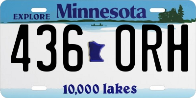 MN license plate 436ORH