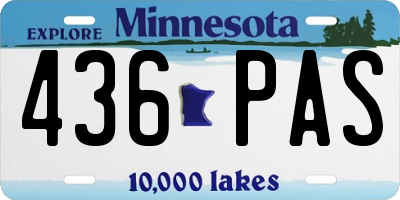 MN license plate 436PAS