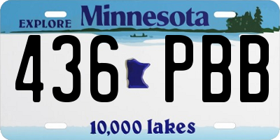 MN license plate 436PBB