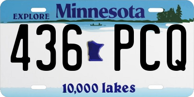 MN license plate 436PCQ