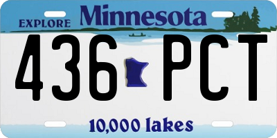 MN license plate 436PCT