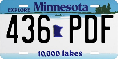 MN license plate 436PDF
